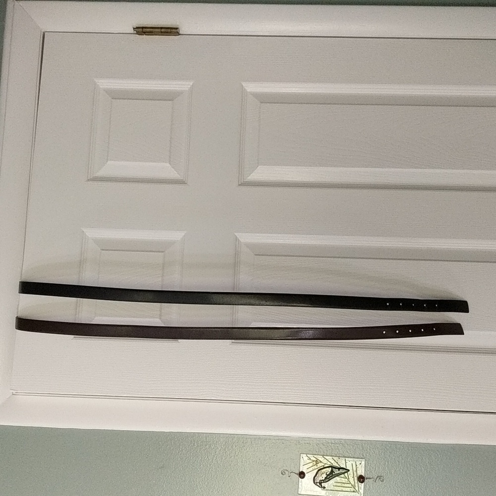 Leather Belt bundle Nine West Black and Mahogany EUC! - Picture 3 of 8